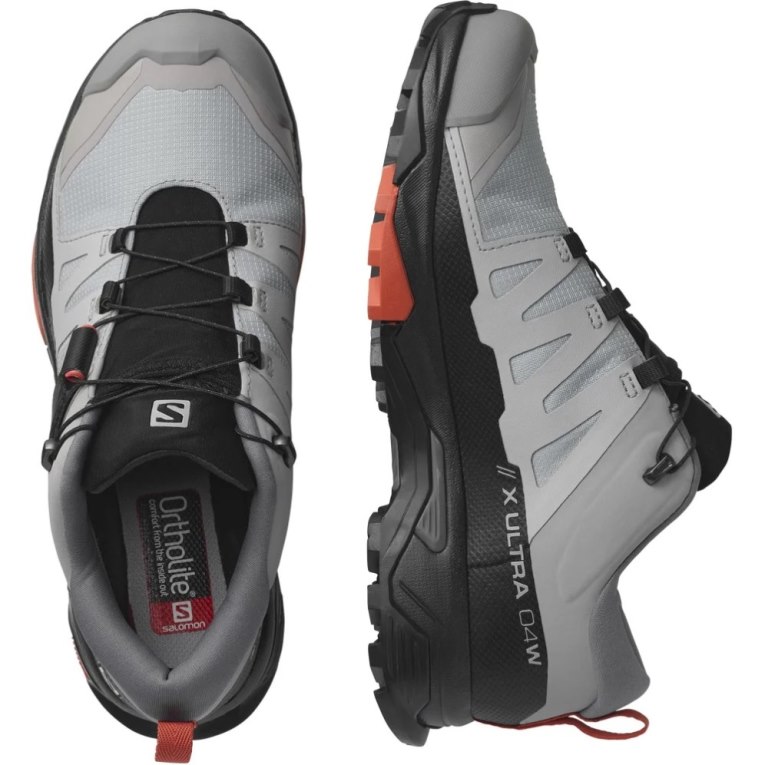 Light Grey / Black Salomon X Ultra 4 Wide GTX Women's Hiking Shoes | PH 13782Q